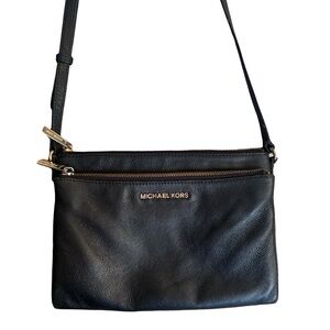 Michael Kors Black Pebbled Leather Crossbody Bag